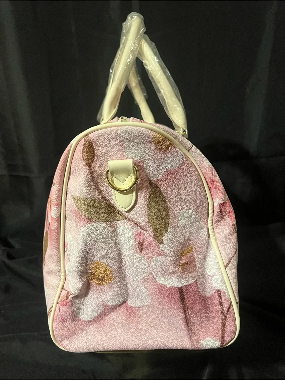 Gucci Pink Floral Travel Duffel with Signature Web Strap - Picture 2 of 13